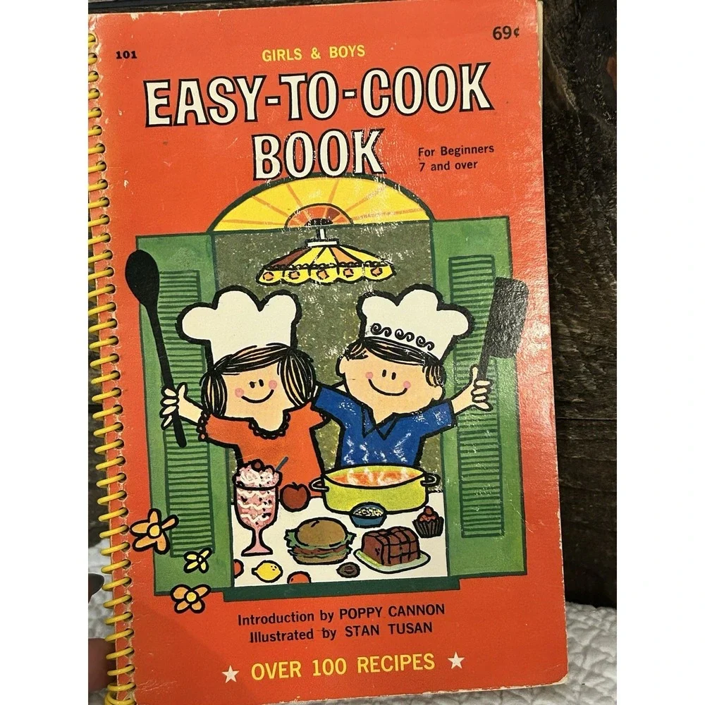VTG 1967 Girls & Boys Easy to‎ Cook Book 100 Recipes Spiral Bound Easy to Make